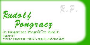 rudolf pongracz business card